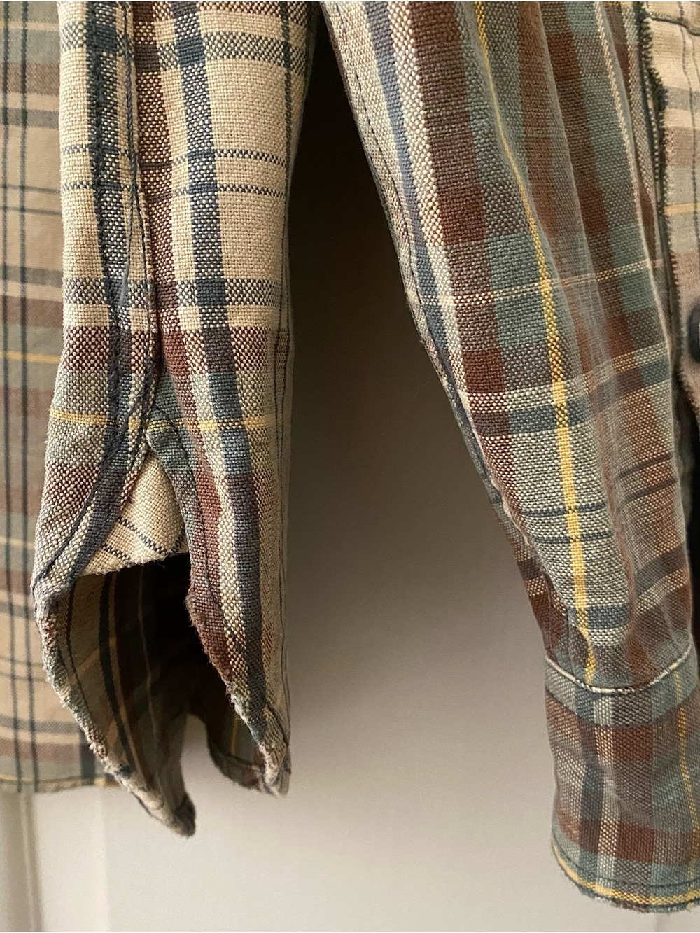 RRL Repaired Plaid Twill Work-shirt XL - Picture 7 of 13